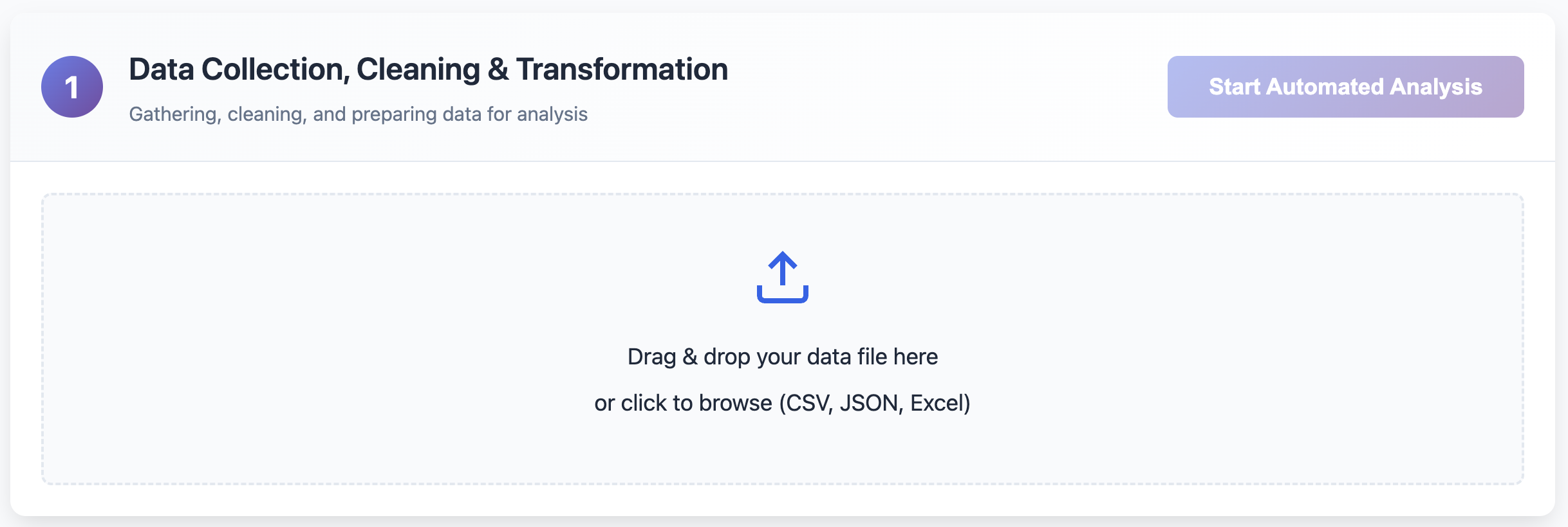Prior Step 1: Data upload